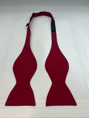 Sean John Red Silk Adjustable Bow Tie Formal Wedding Prom